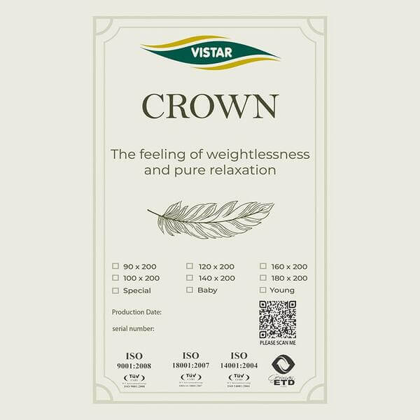 تشک ویستر کرون | طبی فنر منفصل